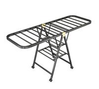Foldable Laundry Drying Rack Height-Adjustable Freestanding Clothes Dryer with 3-Tier Design No Assembly Required Compact & Space-Saving Laundry Hanger Black 170cm