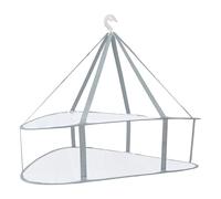 Foldable Laundry Hanging Net Clothes Drying Hanger Double Layer White