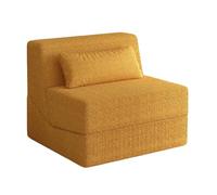 Foldable Lazy Sofa Bed - Removable & Washable Small Sofa with Lamb Fleece Fabric & High Rebound Foam - Dual-Purpose for Bedroom Living Room Office