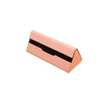 Foldable Leather Triangular Glasses Case Portable Hard Sunglasses Storage Box for Men Women Protection Accessories for Sun Shades Car Travel Holidays Unisex(Pink)