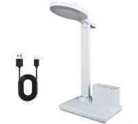Foldable LED Desk Lamp with Touch Sensitive Controls USB Charging Port and AA Grade Illumination for Consistent Task Light Performance (D)