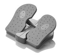 Foldable Leg Exerciser Portable Foot Pedal Exercise Machine Mini Stepper Trainer Nylon Folding Under Desk Leg Workout Trainer for Office Home (grey)