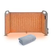 Foldable Leg Foot Warmer with Blanket,5-Fold Plus Size Under Desk Heater,8 Levels High Temp Version Personal Warmer,1-9H Timer, Digital Display,No Odor Safe Electric Space Heater for Office Home,285W