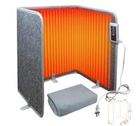 Foldable Leg Warmer With Soft Blanket, Under Desk Leg Foot Knee Heater 235W, Small Personal Space Heater, Overheat Safe Protection, Timer, Quiet, Easy Setup, for Home Office
