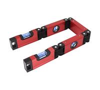 Foldable Level, 28 Inch 5 Sections Multi Angle Magnetic Level Tool with 4 Level Bubbles 45° 90° 180° Multi Function Precise Measurement Woodworking Tools for Carpenters