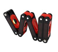 Foldable Level Ruler - 4 Level Bubbles Magnetic Design, Durable ABS Plastic with TPR End Cover for Precise Carpentry and DIY Home Decoration