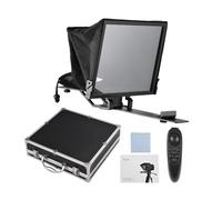 Foldable Liftable Teleprompter Wireless App Control, Crystal Clear HD Beamsplitter Versatile Expandability for Cameras and Tablets, Compatible with IOS and