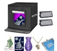 Foldable Light Studio | 16x16x16 Light Box, Plant Grow, UV LED for 3D Printing Resin Crafts, Screen Printing, Cyanotype, Shoe Yellowing Removal & UV Glue Curing (2 * 50W UV LED)