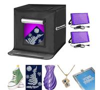 Foldable Light Studio | 16x16x16 Light Box, Plant Grow, UV LED for 3D Printing Resin Crafts, Screen Printing, Cyanotype, Shoe Yellowing Removal & UV Glue Curing (2 * 300W UV LED)