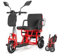 Foldable Lightweight 3-Wheel Mobility Scooter Electric for The Elderly and Disabled Daily Household Electric Walker Comfortable Seat Easy Folding Mobility Scooters