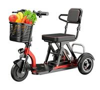 Foldable Lightweight 3-Wheel Mobility Scooter,Folding Mobility Scooter for Seniors,Up to 45KM,Mobility Scooters for All Age Groups(Load: 120KG/265lbs)