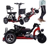 Foldable Lightweight 3-Wheel Mobility Scooter - Up to 45km Battery Life - Comfortable Seat - Ideal for Elderly & Disabled