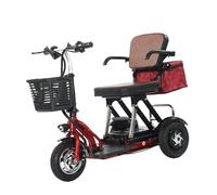 Foldable Lightweight 3Wheel Mobility Scooter with Charger and Basket Comfortable Seat for Seniors Adults Handicapped Elderly Run forward,001