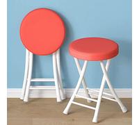 Foldable Lightweight Metal Chair for Indoor/Outdoor Use - High Elastic Padded Folding Bar Stool with Backrest