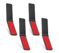 Foldable Lint Brush for Clothes, 4 Pcs Portable Travel Size Lint Remover Brush Reusable Mini Compact Lint Removal Tool for Furniture Couch Sofa Pet Hair Fabric Fluff Dust Removal (Black)