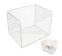 Foldable Litter Box Shield - Transparent Pee Guard, Easy Clean Pan Screen, Privacy Toilet Training Kit | For Bedroom Dorm Apartment Home Balcony Pet Splash Protection High Sided Urine Barrier