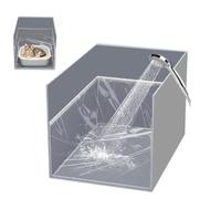 Foldable Litter Splash Guard for Indoor Households | Open Front Oxford Fabric Enclosure with PVC Liner, Cleaner Floor, Apartment Living
