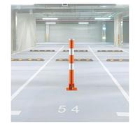 Foldable Lockable Parking Barrier Safety Bollard,Steel Driveway Sidewalk Bollard With Anchor Bolt,High Visibility Security Posts For Traffic Sensitive Areas,Outdoor Parking Lot Garage Safety Post
