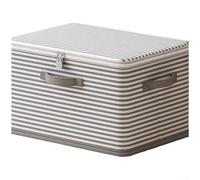 Foldable Lockable Storage Box With Zipper Large Capacity for Clothes Bedding Quilts Linens Toys Washable Fabric Space Saving Organizer Gray Multiple(D)