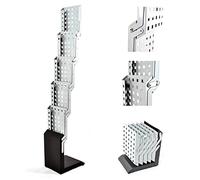Foldable Magazine Rack Heavy Duty Catalog Literature Rack Brochure Display Stand Aluminum Show Rack Display Portable 5 Pockets Brochure Rack for Trade Show Exhibitions Office Retail Store