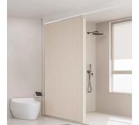 Foldable Magnetic Shower ain with coping RodWaterproof Thermal Ilated Room Divider for Living Room & Kitchen Size: W220*H200cm
