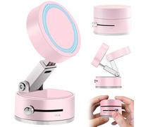 Foldable Magnetic Suction Phone Mount,Stable Doubled Sided Vacuum Suction Cup Magnetic Phone Holder Stand for Car/Smooth Surface Universal Adjustable Cellphone Bracket Mount for Magsafe All Phones