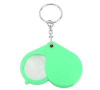 Foldable Magnifier Keychain, Portable Mini Magnifying Glass, Folding Pocket Magnifier for Outdoor Reading Jewelry Hobbies Books Daily, Green