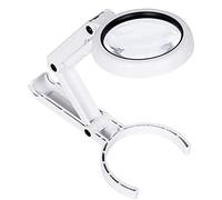 Foldable Magnifying Glass with 8 Led Light 2 in 1 Upgrade Version Handheld Magnifier Lamp Led Desk Magnifier 5X 11X Magnification for Reading Jewellery Loupe, Watch,Electronic Repair