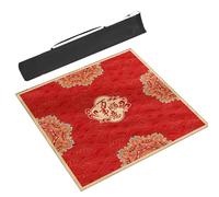 Foldable Mahjong Table Mat ， Mahjong Game Set Chinese Style Square Table Mat Multiple Sizes Red Gray(Red,39.4x39.4in/100x100cm)