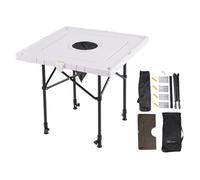 Foldable Mahjong Table - Portable Camping Table with Storage Bag and Auto-Shuffling Design for Outdoor Travel
