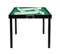 Foldable Mahjong Table, Square Wooden Table with Drawer, Felt Tabletop, Suitable for Poker and Board Games
