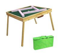 Foldable Mahjong Table with Complete Game Set, Portable 4-Player Square Design with Storage Bags, Ideal for Camping and Outdoor Entertainment