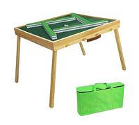 Foldable Mahjong Table with Complete Game Set, Portable 4-Player Square Design with Storage Bags, Ideal for Camping and Outdoor Entertainment