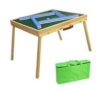 Foldable Mahjong Table with Complete Game Set, Portable 4-Player Square Design with Storage Bags, Ideal for Camping and Outdoor Entertainment