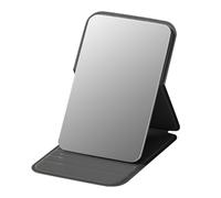 Foldable Makeup Mirror - Stylish Grooming Panel, Soft PU Leather | Frameless Multipurpose Dressing Mirror, Clear Reflection Organizer Display, Slim Equipment for Bathroom Travel Convenience