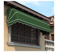 Foldable Manual Commercial Grade Patio Awning, Sunshade Shelter with Polyester Valance for Deck Balcony Window Door Protection