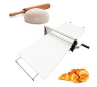 Foldable Manual Dough Sheeter, Stainless Steel Adjustable Thickness for Homemade Pizza, Croissant, Puff Pastry
