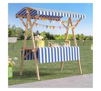 Foldable Market Cart with Removable Canopy and Table Ideal for Farmers' Markets and Craft Show Displays Portable Stall for Outdoor Events
