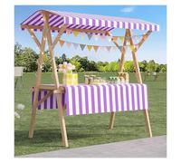 Foldable Market Cart with Table and Canopy Removable Design for Farmers' Markets and Craft ShowsPortable Outdoor Display Stand