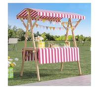 Foldable Market Cart with Table & Canopy Removable Design for Farmers' Markets & Craft ShowsPortable Display Solution for Outdoor Events