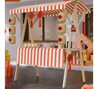 Foldable Market Stall Display Stand Portable Mobile Vendor Cart With Canopy Easy Assembly Commercial Vending Shelf Craft Fair Farmers Market Pop Up Shop,10,150cm(59in)