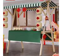 Foldable Market Stall Display Stand Portable Mobile Vendor Cart With Canopy Easy Assembly Commercial Vending Shelf for Ice Cream Snacks Concession Stand,20,120cm(47.2in)