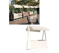 Foldable Market Stall with Canopy, Portable Display Stand for Street Fairs, Trade Shows, and Concession Booths