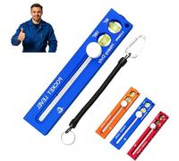 Foldable Marking Level Ruler with 90° and 180° Spirit Levels, Adjustable Positioning Marking Protractor Tool, 6.6in Multi-Angle Scribing Ruler, for Woodworking yellow