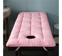 Foldable Mattress Topper for Massage Table, Face Breath Hole, Elastic Bands, Spa Bed Protector