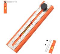 Foldable Measuring Ruler & Adjustable Positioning Marking Protractor Tool 2-in-1 - Precision Angle Finder and Measurement Tool with Digital Protractor Accuracy, Folding Design for Woodworking
