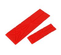 Foldable Measuring Spoons, 2pcs Polygons Spoon Flat Folding Magnetic Tool for Kitchen Large and Small, Made of PP, Easy to Clean, Convenient for Daily Use (Red)