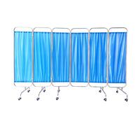 Foldable Medical Privacy Screen on Wheels 300 x 180 cm Stainless Steel Medical Screen Curtains, for Emergency Room, Ward, ICU Monitoring Room Divider (300 x 180 cm)
