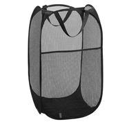 Foldable Mesh Laundry Basket with Handles and Side Pocket, Space-Saving Pop-Up Design for Clothes, and Travel Essentials