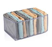 Foldable Mesh Wardrobe Clothes Organiser 44X29X22Cm With 9 Compartments Space Saver Solution For Organising Clothes